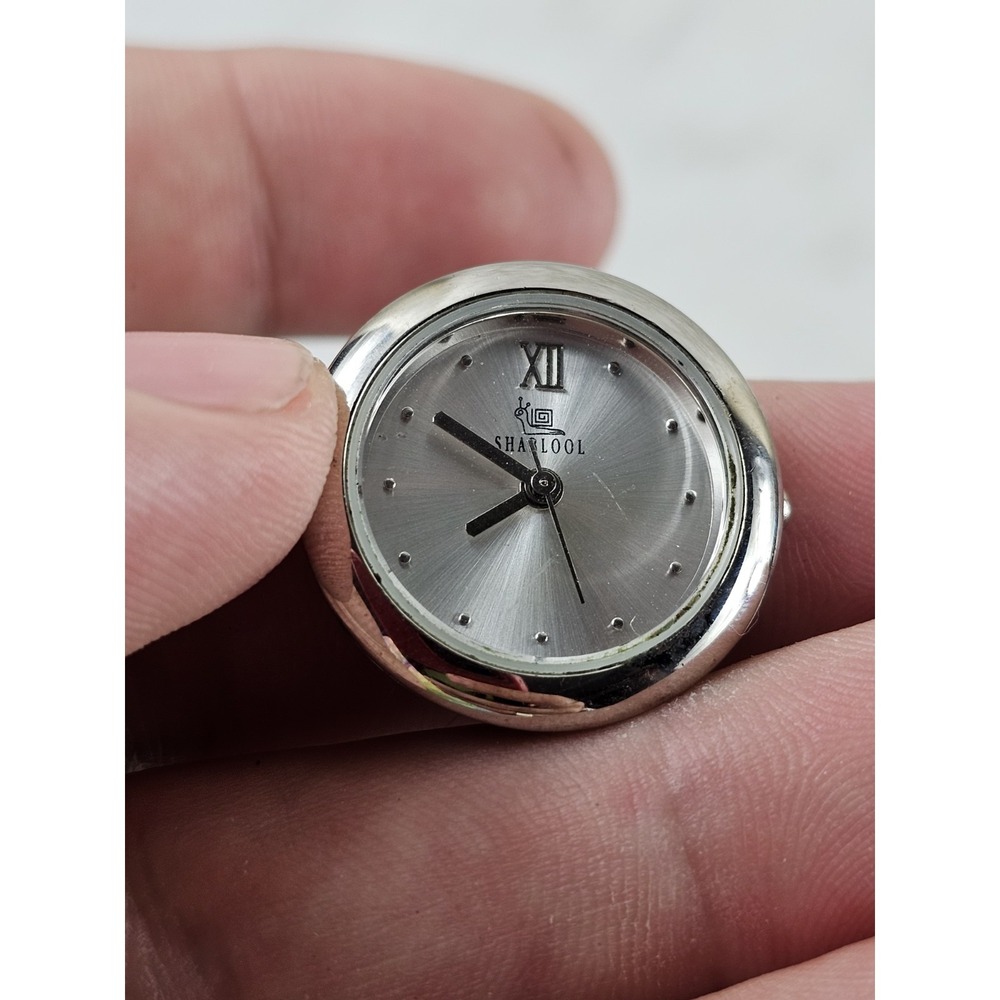 Super Rare SHABLOOL Silver Tone Watch Face - No Band Needs Battery